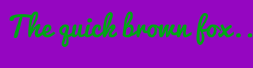 Image with Font Color 00A714 and Background Color 9506C1